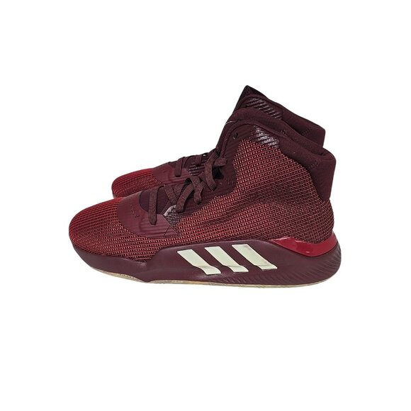 Adidas Men\'s Pro Bounce Mid 19 Kristaps Basketball Shoe Maroon White Size 16M main image 4